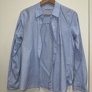 Abercrombie & Fitch Blue & White Striped Shirt